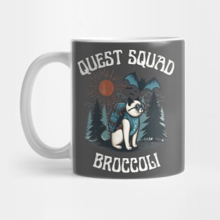 Quest Fantasy Squad Broccoli Funny Cat Adventure Mug